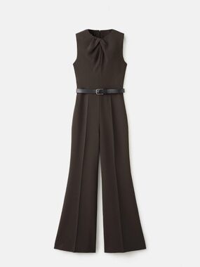 Jumpsuit with draped detail belt